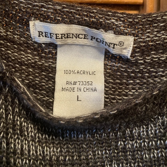 Reference Point Oversized Grey & White Marbled Knit Sweater Vest/Tunic - Picture 5 of 16